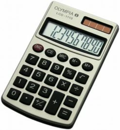 Bürogeräte Olympia LCD-1110 Taschenrechner Silber