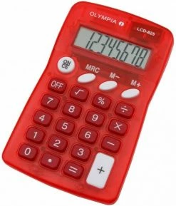 Bürogeräte Olympia LCD 825 Taschenrechner Rot