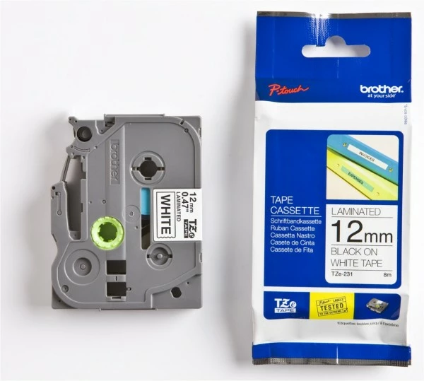 Druckerpatronen, Druckerzubehör Brother TZe-231 12mm (8m) Schriftband Weiß/schwarz 1 Druckerpatronen, Druckerzubehör Brother TZe-231 12mm (8m) Schriftband Weiß/schwarz