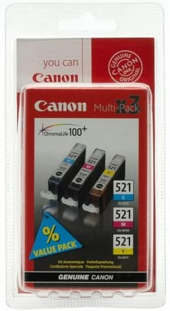 Druckerpatronen, Druckerzubehör Canon CLI-521 Tintenpatrone Multipack 3-farbig