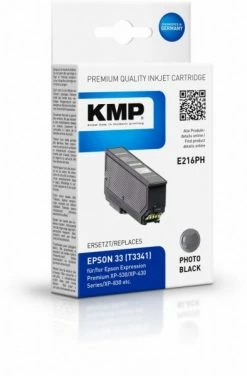 Druckerpatronen, Druckerzubehör KMP E216PH (200 S.) Ersetzt 33 (T3341) Fotoschwarz