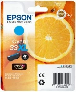 Druckerpatronen, Druckerzubehör Epson 33XL Claria Premium Tintenpatrone Cyan
