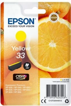 Druckerpatronen, Druckerzubehör Epson 33 Claria Premium Tintenpatrone Gelb