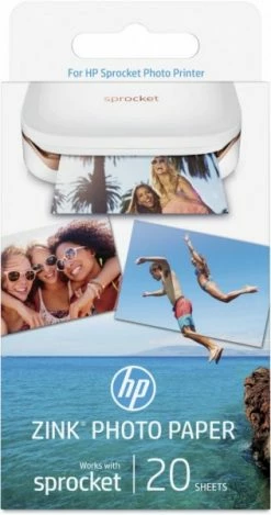 Druckerpatronen, Druckerzubehör HP ZINK Sprocket Fotopapier (20 Blatt) Mit Selbstklebender Rückseite