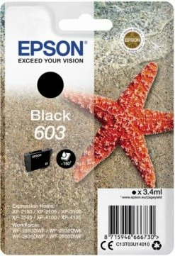 Druckerpatronen, Druckerzubehör Epson 603 (3,4ml) Tintenpatrone Schwarz