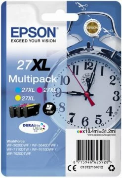 Druckerpatronen, Druckerzubehör Epson 27XL DURABrite Ultra Multipack 3-farbig