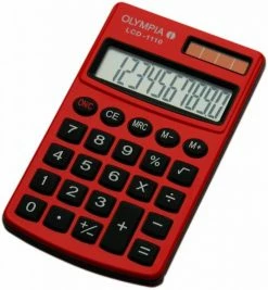Bürogeräte Olympia LCD-1110 Taschenrechner Rot