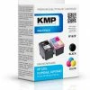 Druckerpatronen, Druckerzubehör KMP H162V Tinten-Multipack Ersetzt HP 62XL (C2P05AE, C2P07AE) 4-farbig