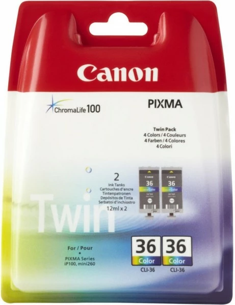 Druckerpatronen, Druckerzubehör Canon CLI 36 Tintenpatrone TwinPack Mehrfarbig 1 Druckerpatronen, Druckerzubehör Canon CLI 36 Tintenpatrone TwinPack Mehrfarbig