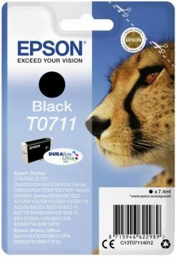 Druckerpatronen, Druckerzubehör Epson Singlepack T0711 DURABrite Ultra Tintenpatrone Schwarz