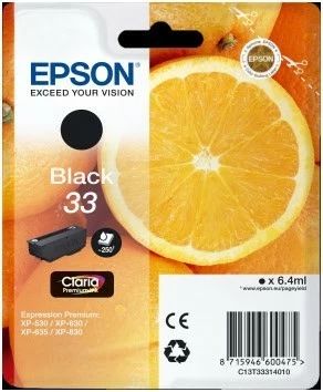 Druckerpatronen, Druckerzubehör Epson 33 Claria Premium Tintenpatrone Schwarz 1 Druckerpatronen, Druckerzubehör Epson 33 Claria Premium Tintenpatrone Schwarz